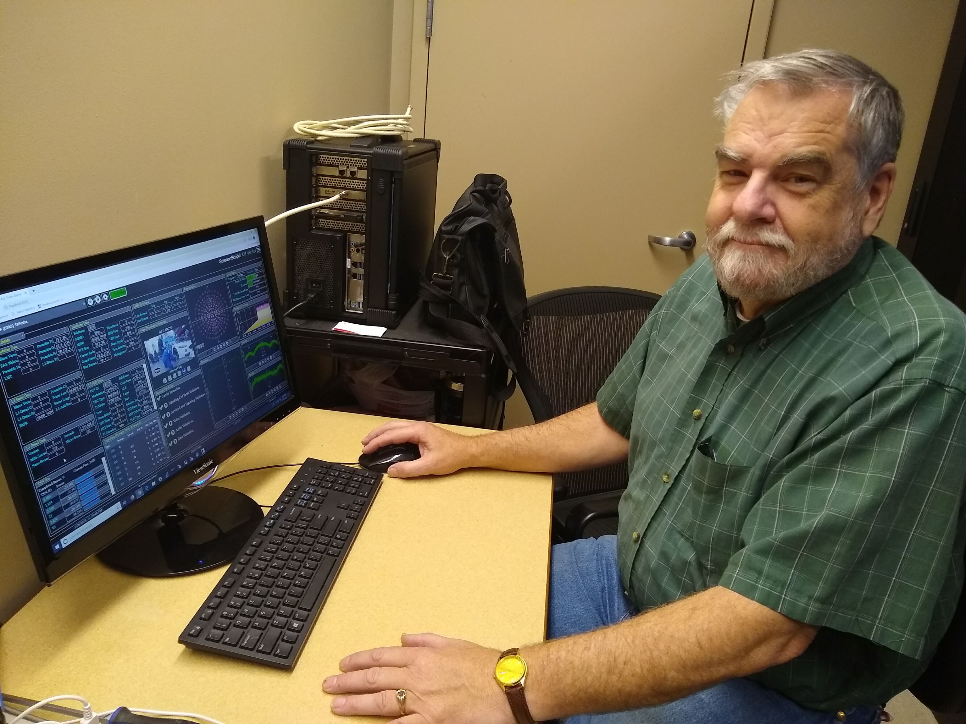 Click for details. StreamScope XM Verifier in use