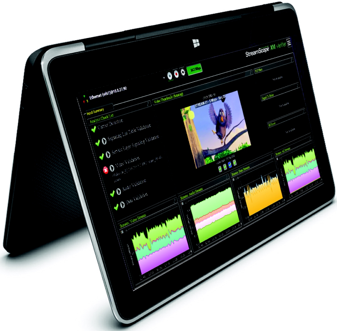 Click to enlarge. StreamScope XM Verifier