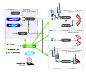 Click to enlarge. StreamScope Enterprise network diagram