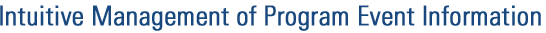 Intuitive Management of Program Event Information